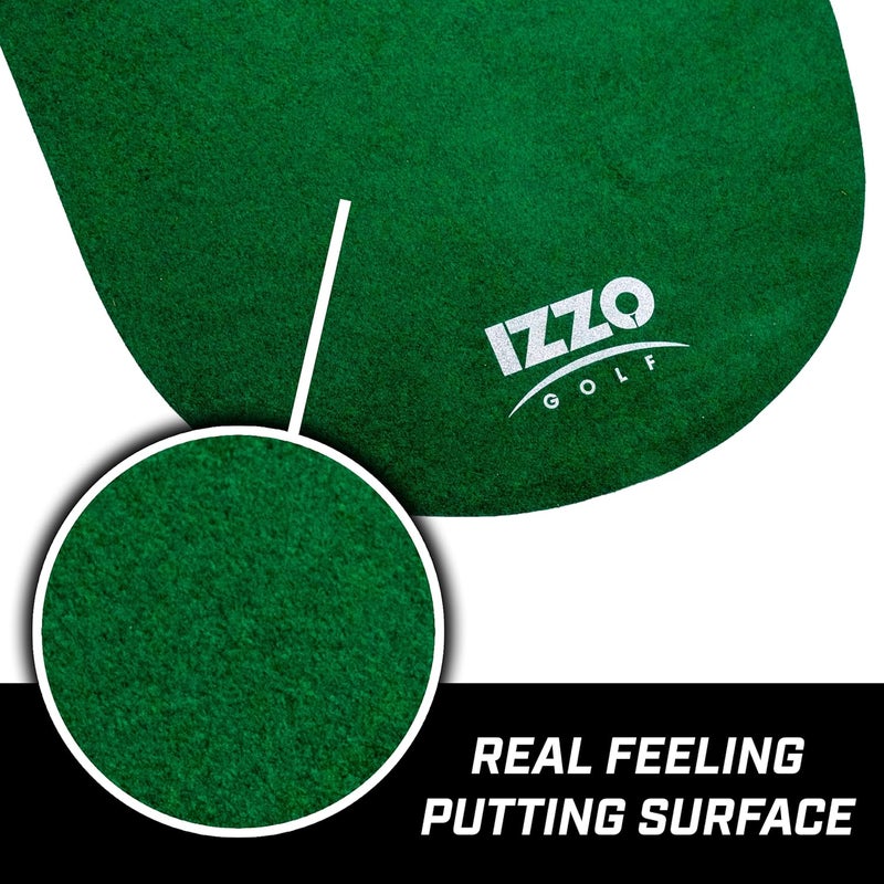 Izzo Golf 3' x 9' Three-Hole Putting Mat - Indoor Putting Training Aid - Image 3